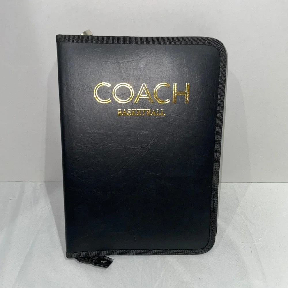 Basketball Coach Tactical Board Zippered Folder Dry Erase Playbook Portfolio